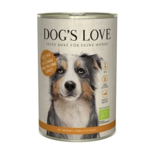 DOG'S LOVE BIO PUTE - Ekologiczny Indyk z Amarantusem, Dynią i Pietruszką 400g