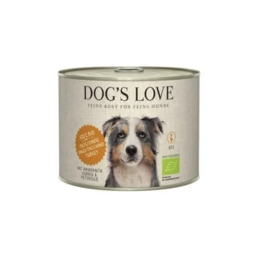 DOG'S LOVE BIO PUTE - Ekologiczny Indyk z Amarantusem, Dynią i Pietruszką 200g