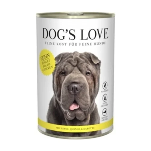 DOG'S LOVE Huhn - Kurczak z Gruszką, Komosą Ryżową i Marchewką 400g