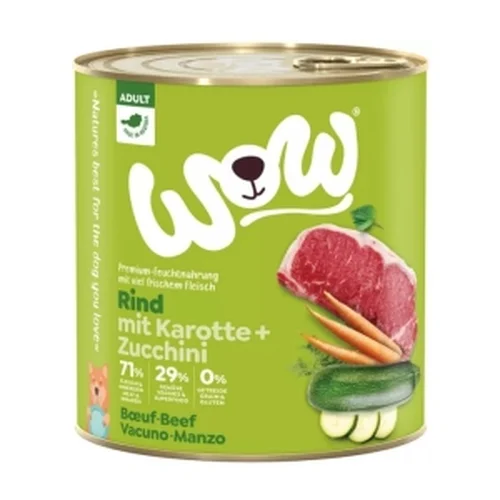 WOW Rind - Wołowina z Marchewką i Cukinią 800g