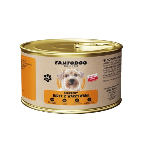 FantoDog GF Delikatny Indyk z Warzywami 200g