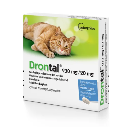 Drontal Tabletki na Robaki i Pasożyty dla Kota op. 2szt.