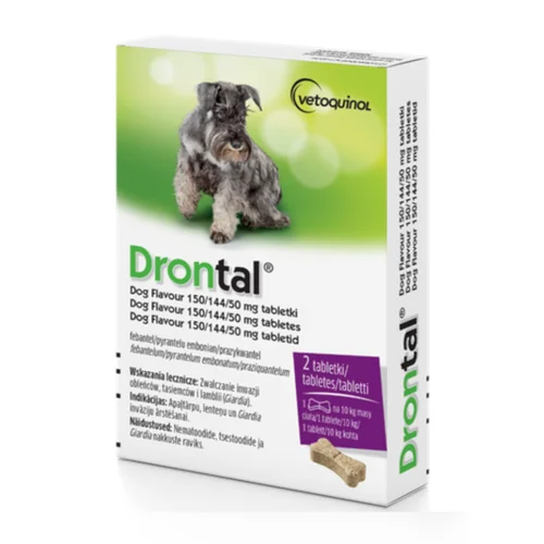 Drontal Flavour Tabletki na Robaki i Pasożyty dla Psa do 10kg op. 2szt.