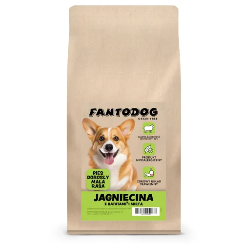 FantoDog Jagnięcina z Batatami i Miętą dla Ras Małych 2kg