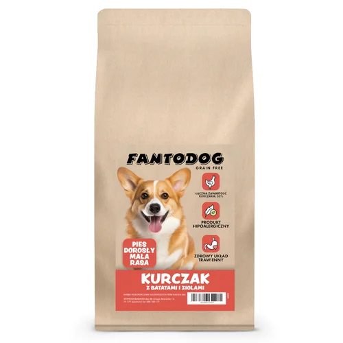 FantoDog Kurczak z Batatami i Ziołami dla Ras Małych 2kg