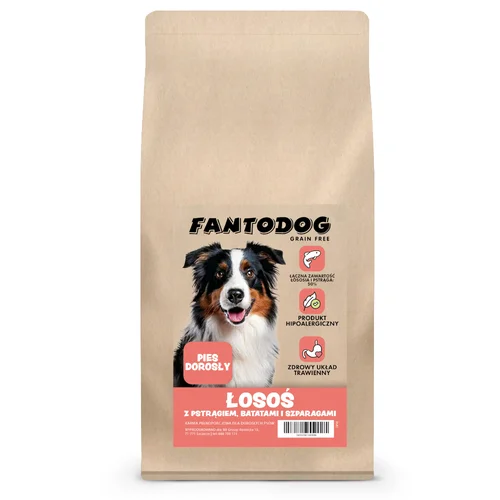 FantoDog Łosoś z Pstrągiem Batatami i Szparagami 2 kg