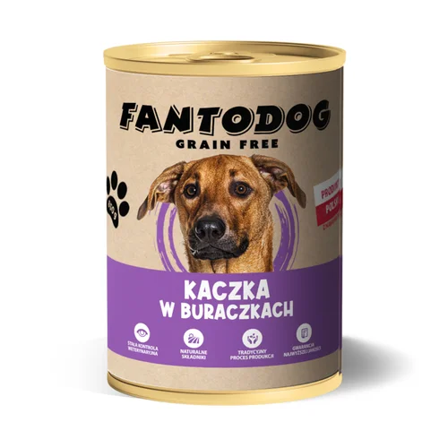 FantoDog GF Kaczka w Buraczkach 850g