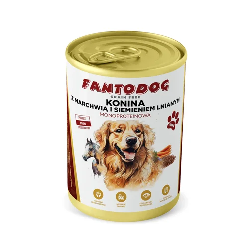 FantoDog Konina z Marchwią i Siemieniem Lnianym 400g